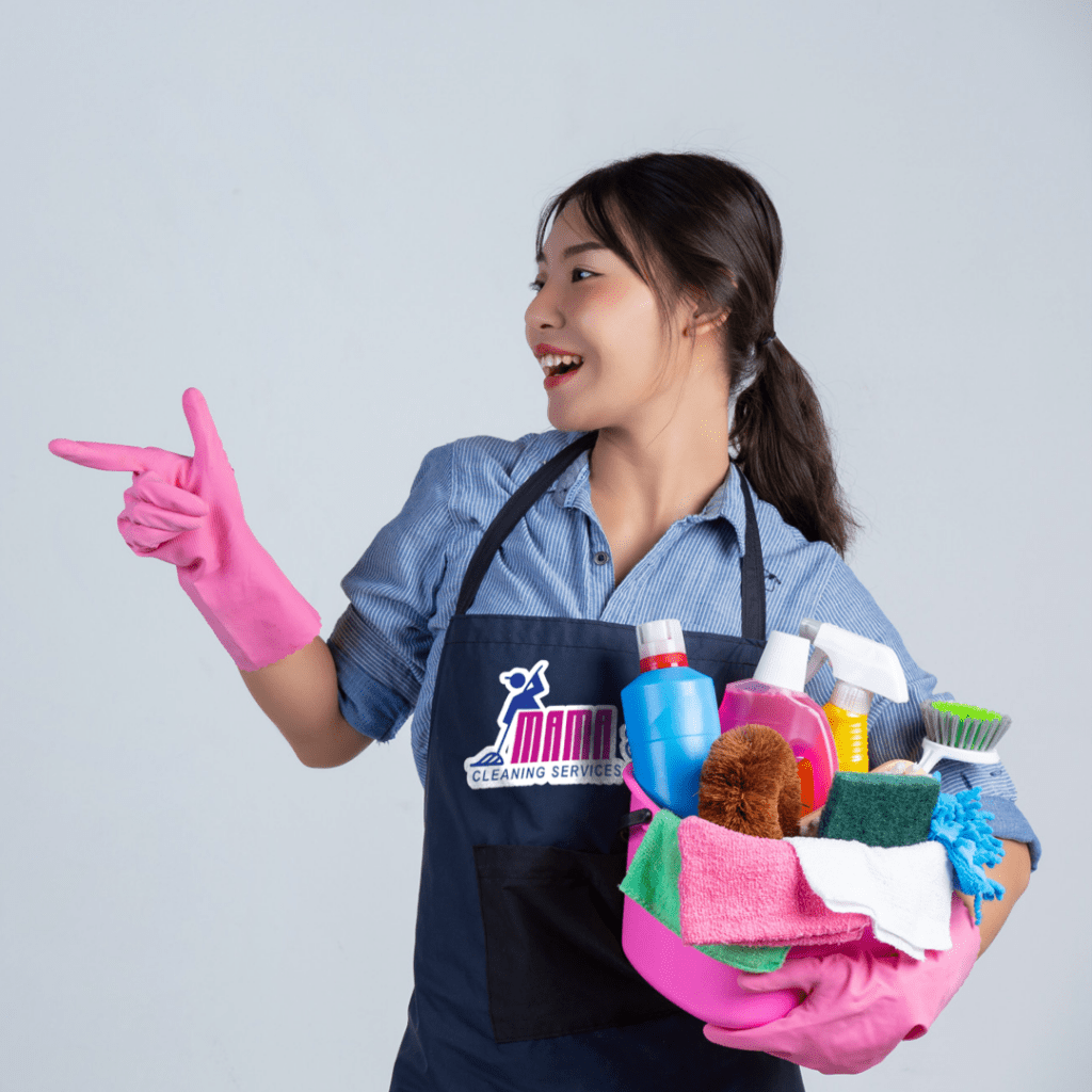 Girl with cleaning kit 2